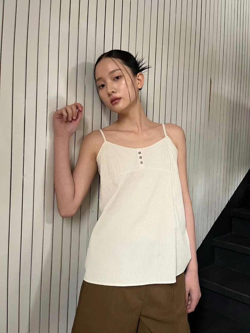 GENTLE B東大門㊣實拍女士新品人氣25春夏職業吊帶背心條紋GENTLE B吊帶/背心