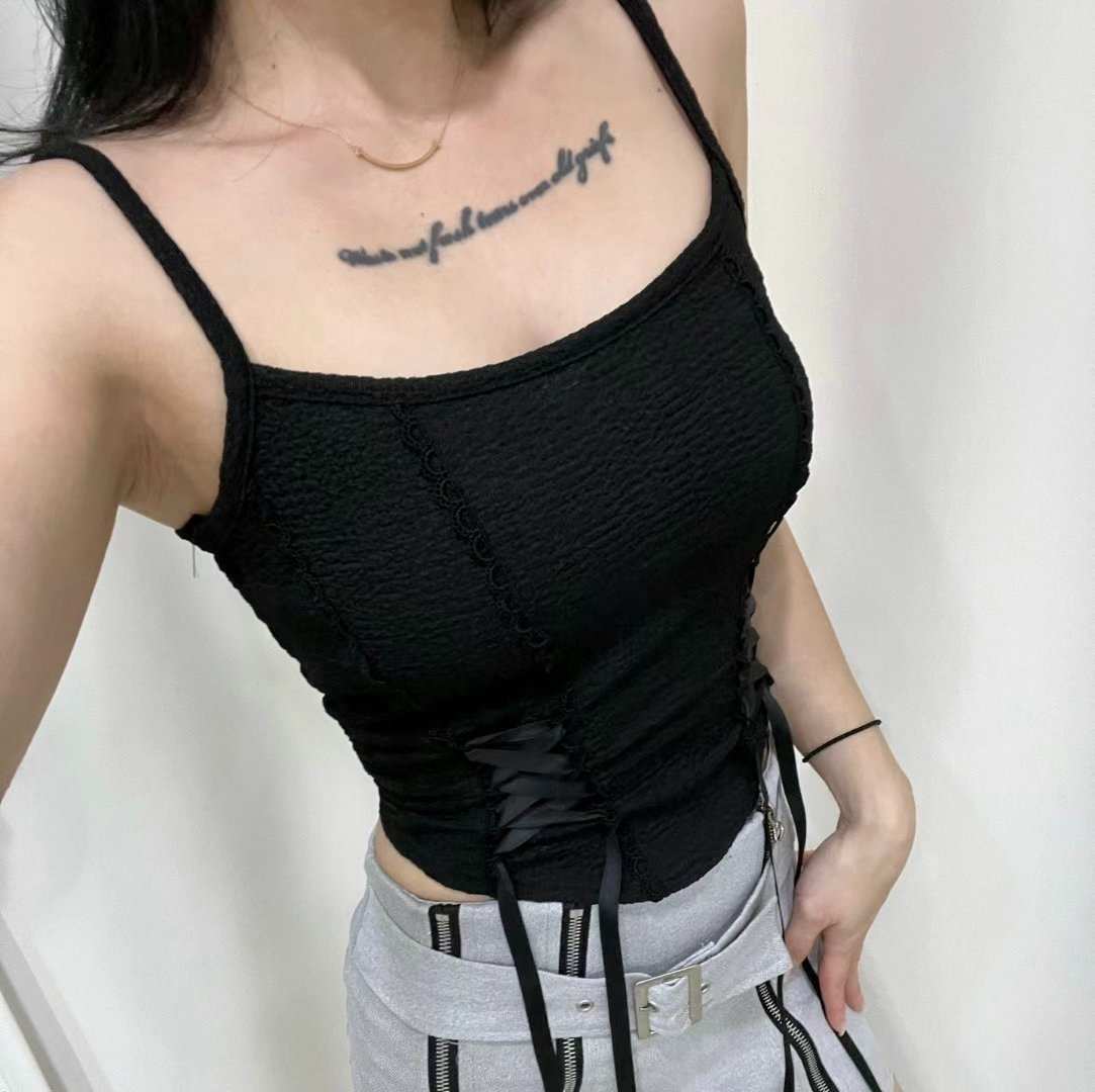 BOY MEET GIRL-T韓國直郵㊣女士新品25春夏職業吊帶背心BOY MEET GIRL-T吊帶/背心