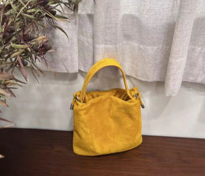 TROUVAILLE東大門㊣直郵女裝新品推薦25春夏時尚手提包牛皮絨TROUVAILLE手提包
