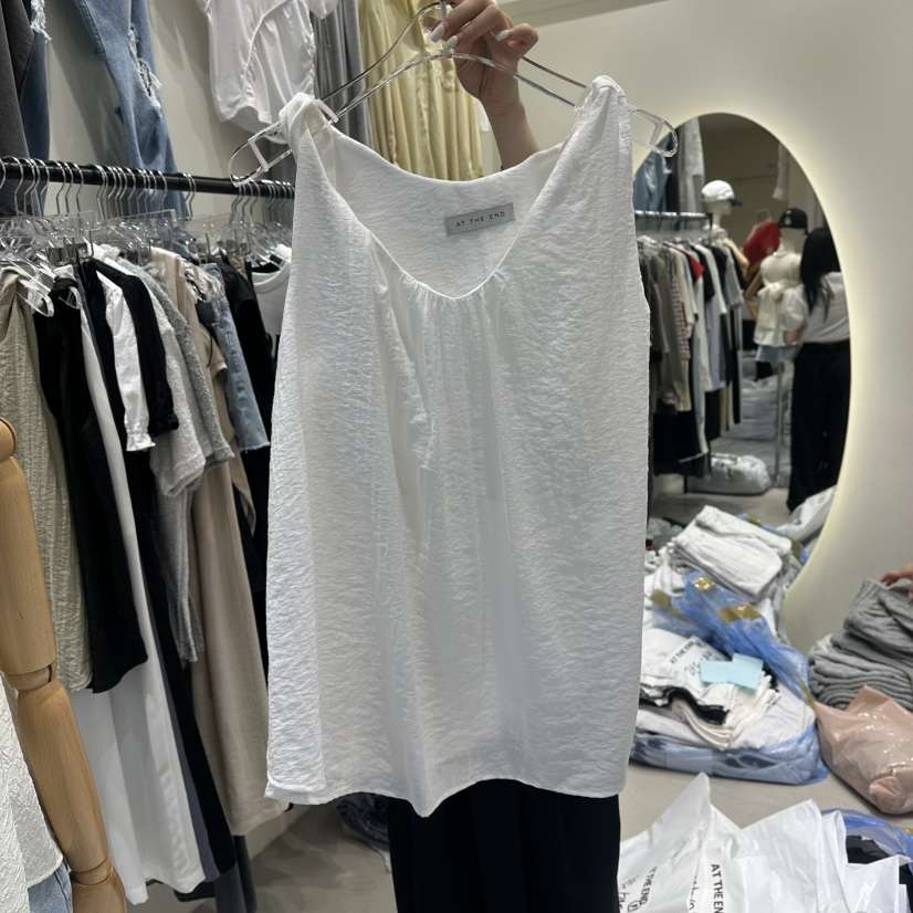 AT THE END東大門㊣代購女士新品推薦時尚休閑人氣吊帶背心AT THE END吊帶/背心