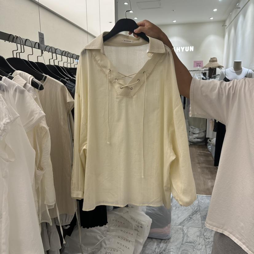 MOANA東大門㊣實拍女裝新品人氣職業熱賣時尚真品襯衫蕾絲衫MOANA襯衫/蕾絲衫
