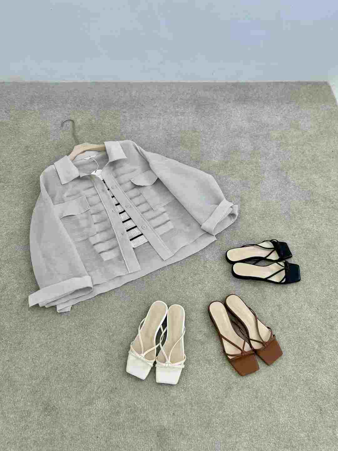 STYLE SCRAP-OT東大門㊣代購女裝新品25春夏時尚真品夾克STYLE SCRAP-OT夾克