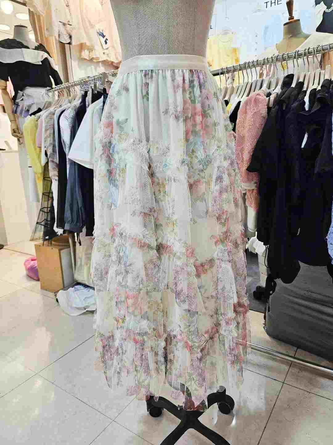 THE COCO東大門㊣實拍女士新品人氣真品25春夏熱賣長裙漁網THE COCO長裙