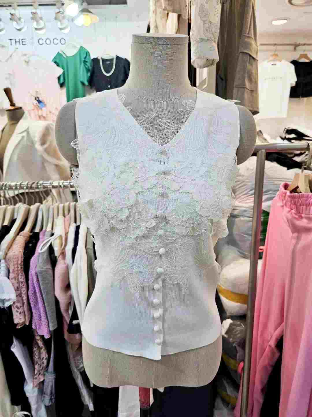 THE COCO韓國直郵㊣女士新款25春夏時尚人氣推薦熱賣吊帶背心THE COCO吊帶/背心