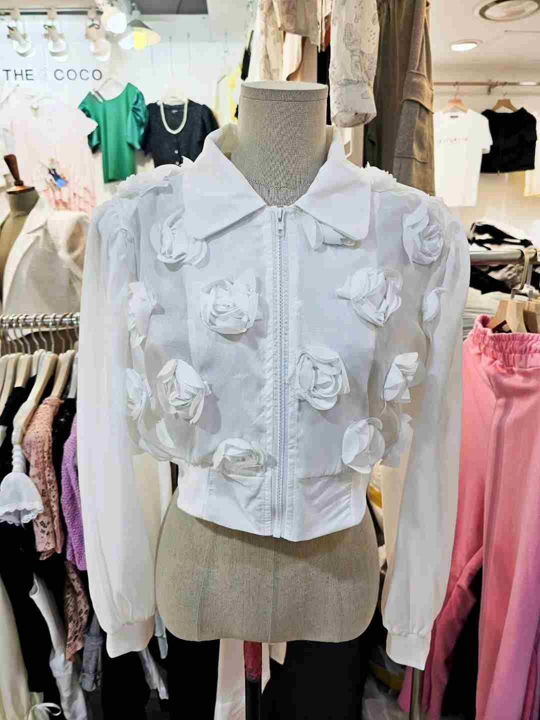 THE COCO東大門㊣直郵女裝新品職業休閑熱賣人氣時尚夾克花朵THE COCO夾克