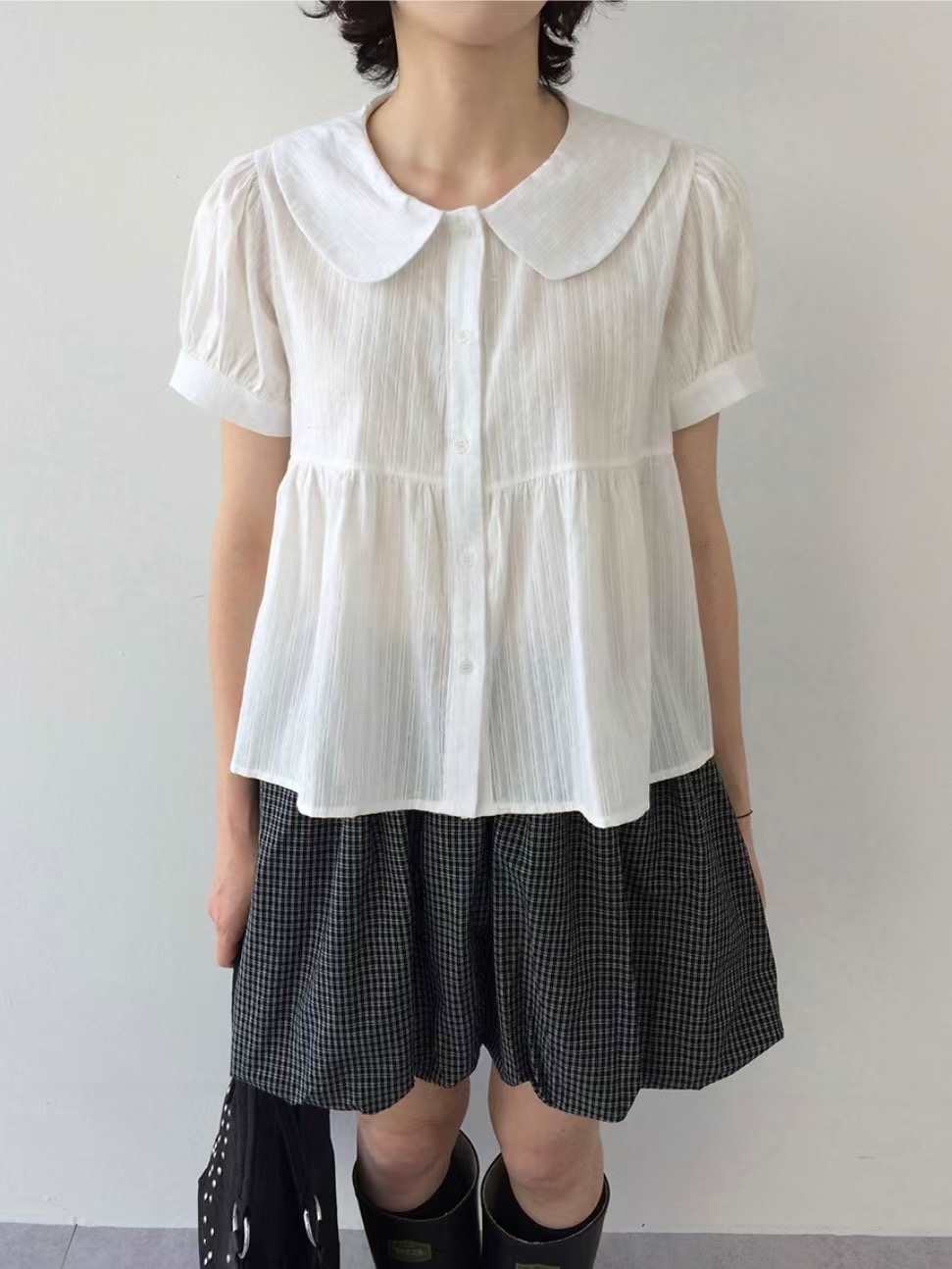 SECOND OTHER韓國代購㊣女裝新款真品推薦時尚休閑襯衫蕾絲衫SECOND OTHER襯衫/蕾絲衫