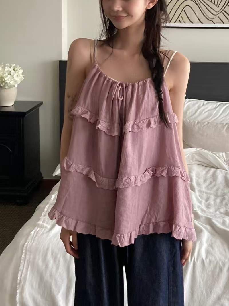 SECOND OTHER東大門㊣代購女裝新品休閑人氣25春夏吊帶背心柔軟SECOND OTHER吊帶/背心