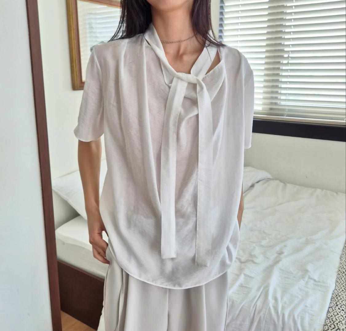 COVER-커버-T韓國直郵㊣女裝新品職業時尚人氣襯衫蕾絲衫COVER襯衫/蕾絲衫
