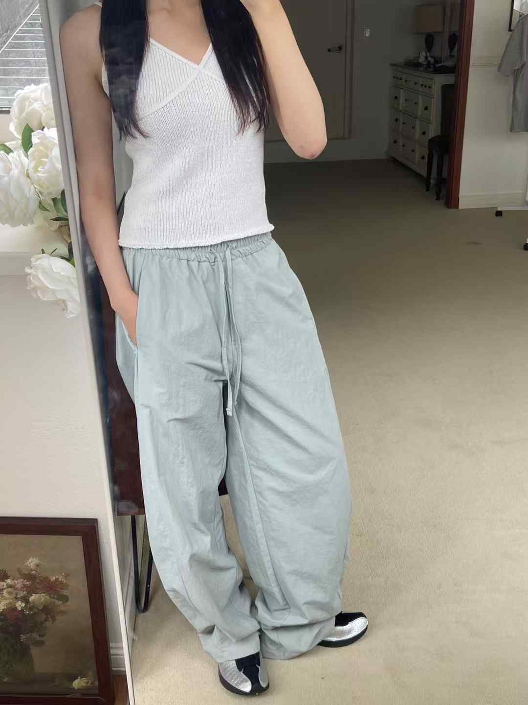 ALL OF US韓國代購㊣女士新品推薦休閑熱賣25春夏職業休閑褲ALL OF US休閑褲