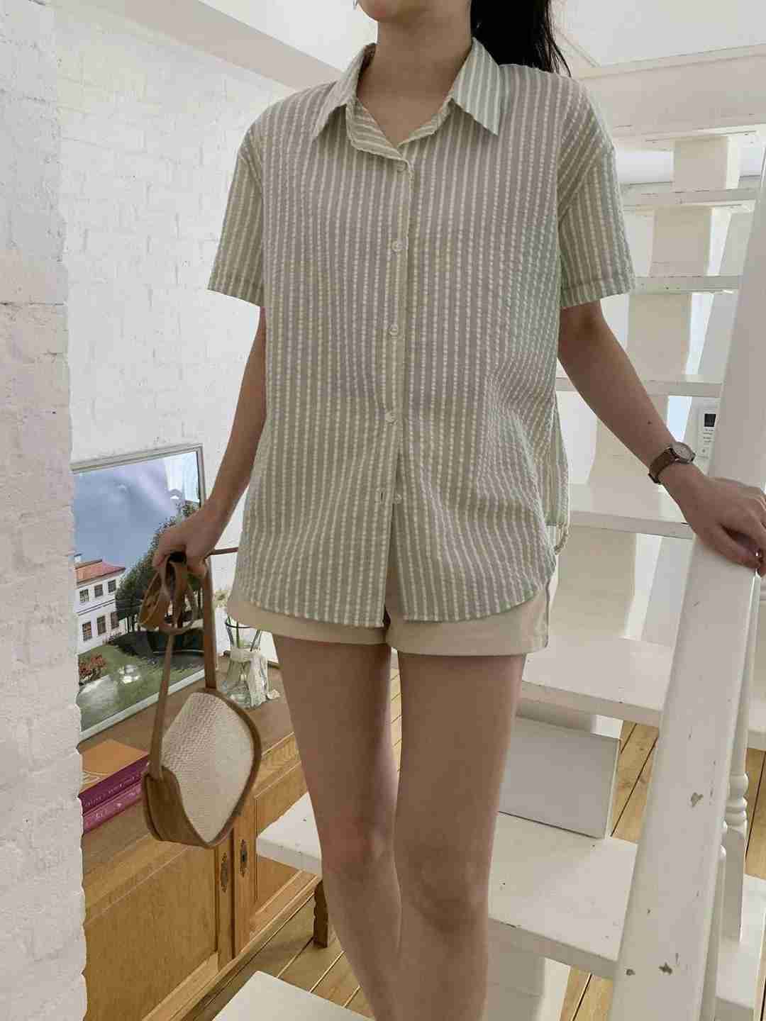 CHEEMI韓國代購㊣女士新款25春夏真品職業推薦休閑襯衫蕾絲衫CHEEMI襯衫/蕾絲衫