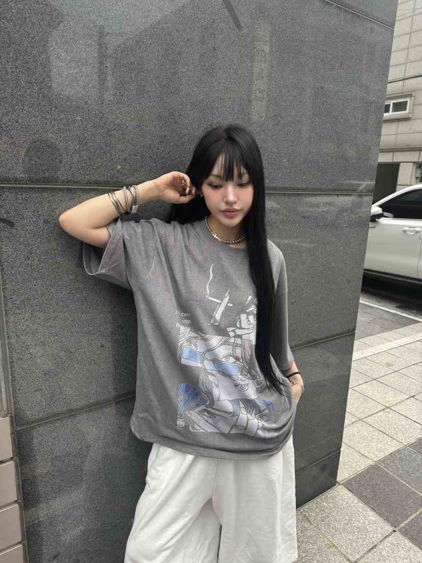 SEEOT韓國直郵㊣女士新款休閑25春夏時尚熱賣人氣T恤男女同款GGDT恤