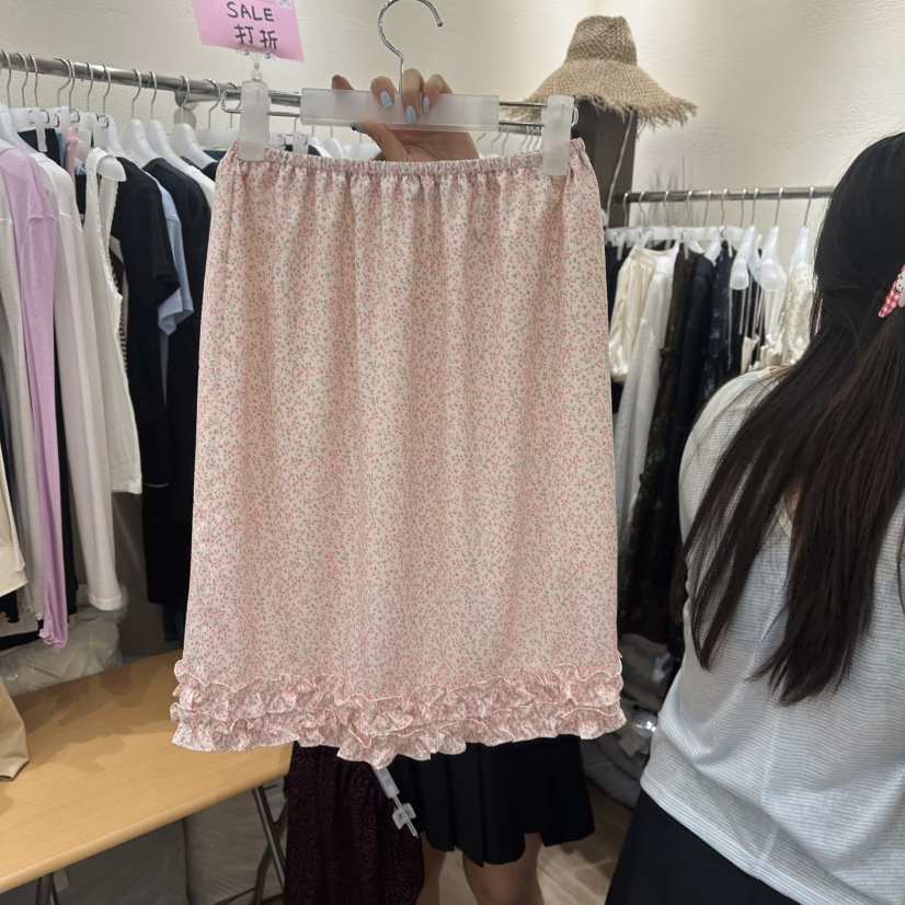 HANSUNGHYUN韓國代購㊣女士新品熱賣真品25春夏半身裙中短裙絨HANSUNGHYUN半身裙/中短裙