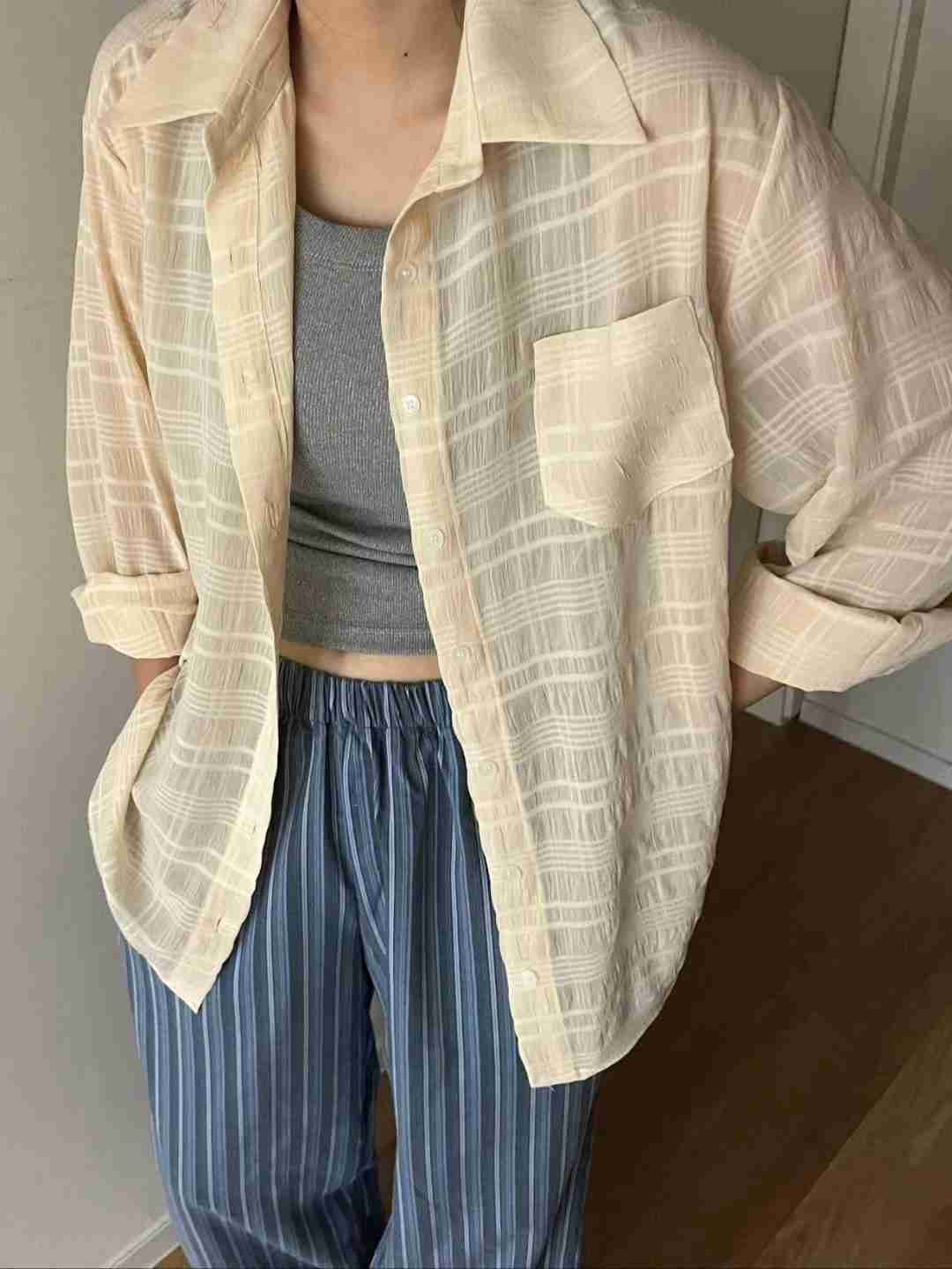 HONESTY-허니스티-T韓國直郵㊣女士新品時尚休閑襯衫蕾絲衫HONESTY襯衫/蕾絲衫