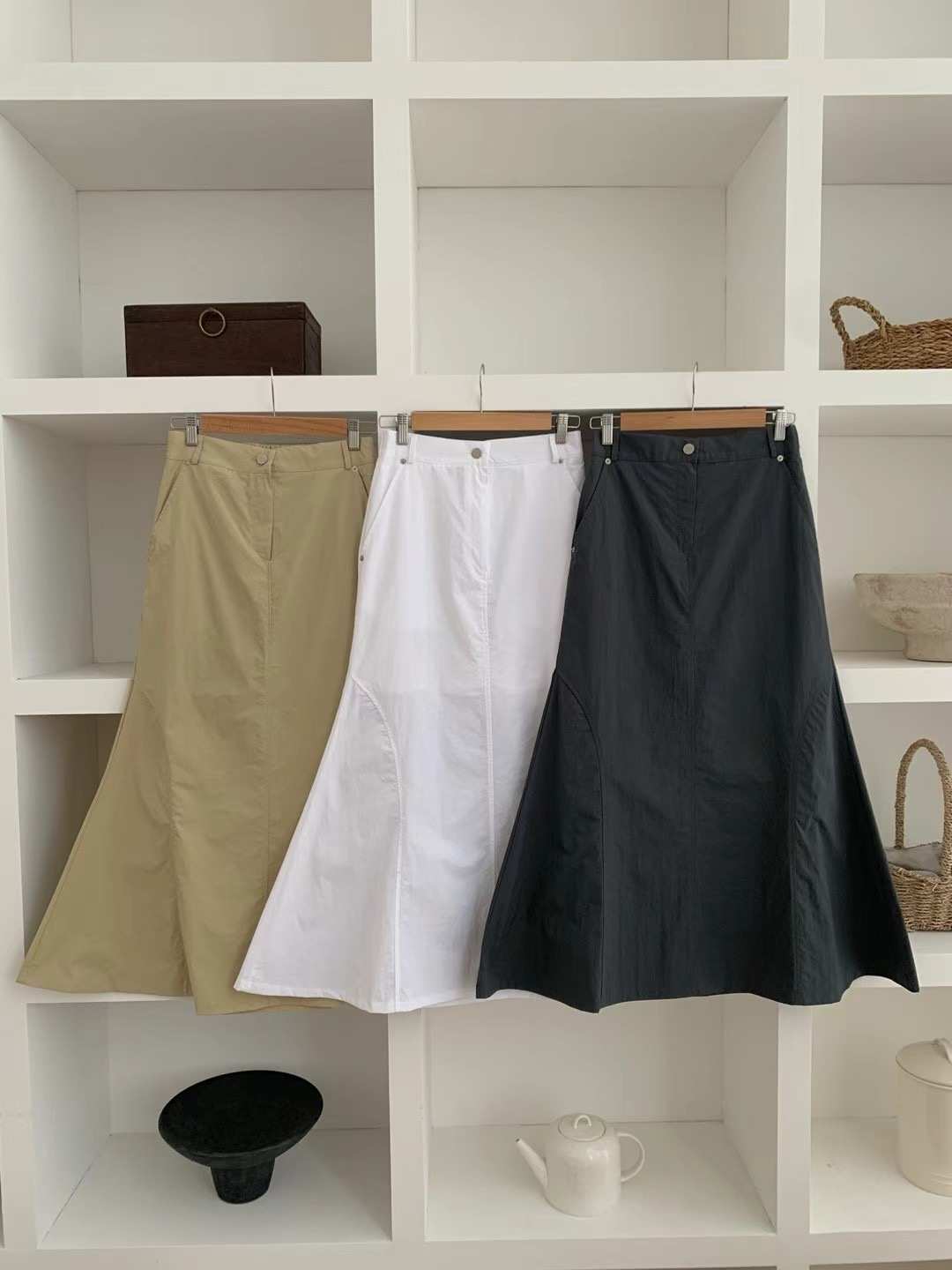 ONDA韓國代購㊣女士新品職業推薦時尚熱賣休閑25春夏長裙尼龍ONDA長裙