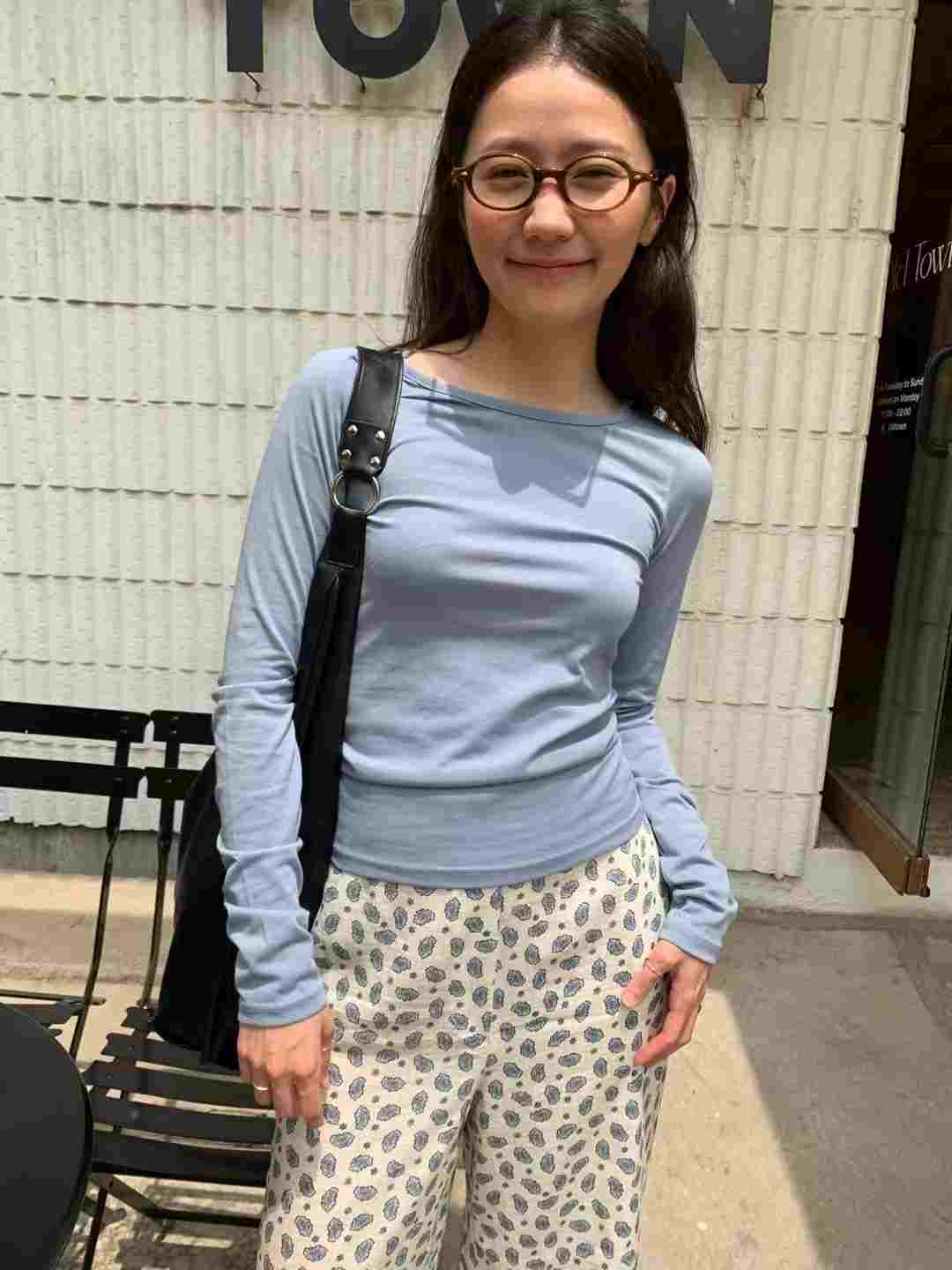 RARASHOW東大門㊣實拍女士新款休閑真品25春夏人氣職業長袖T恤RARASHOW長袖T恤