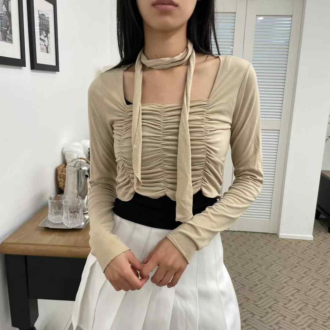 HOLYMOLY韓國代購㊣女士新品25春夏熱賣時尚職業套裝含脖帶HOLYMOLY套裝