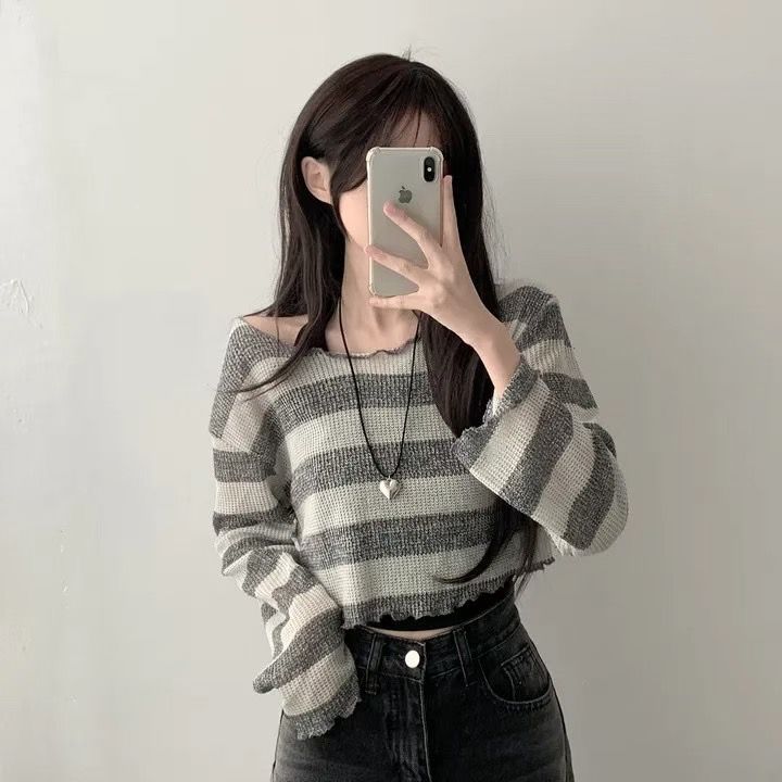 HOLYMOLY韓國直郵㊣女士新品休閑推薦真品熱賣職業人氣長袖T恤HOLYMOLY長袖T恤