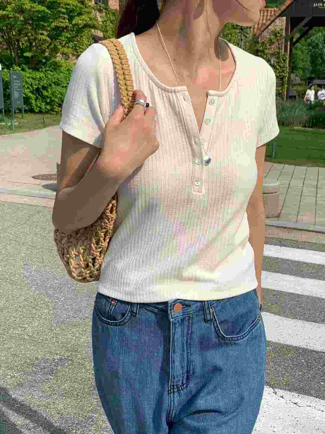 AREING韓國代購㊣女裝新款休閑熱賣真品時尚人氣推薦職業T恤AREINGT恤