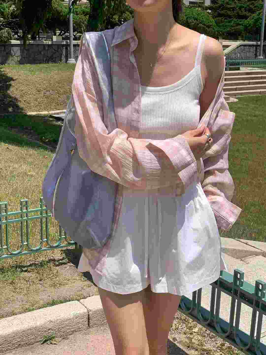 AREING東大門㊣直郵女裝新款休閑人氣25春夏職業襯衫蕾絲衫AREING襯衫/蕾絲衫