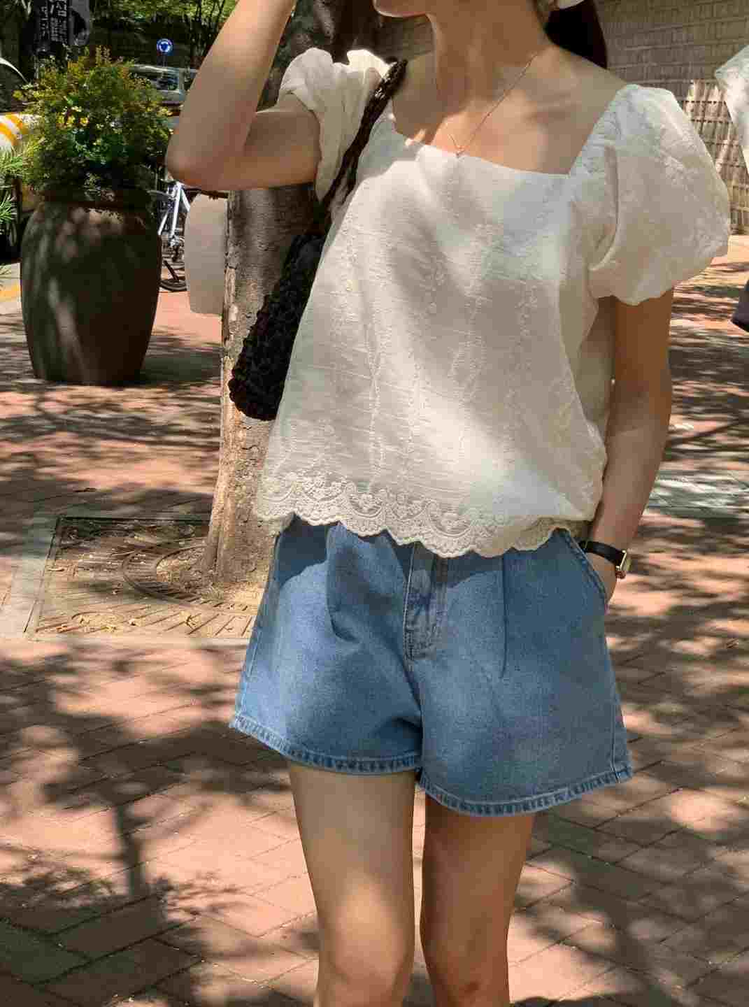 AREING東大門㊣直郵女士新品真品推薦人氣25春夏襯衫蕾絲衫AREING襯衫/蕾絲衫