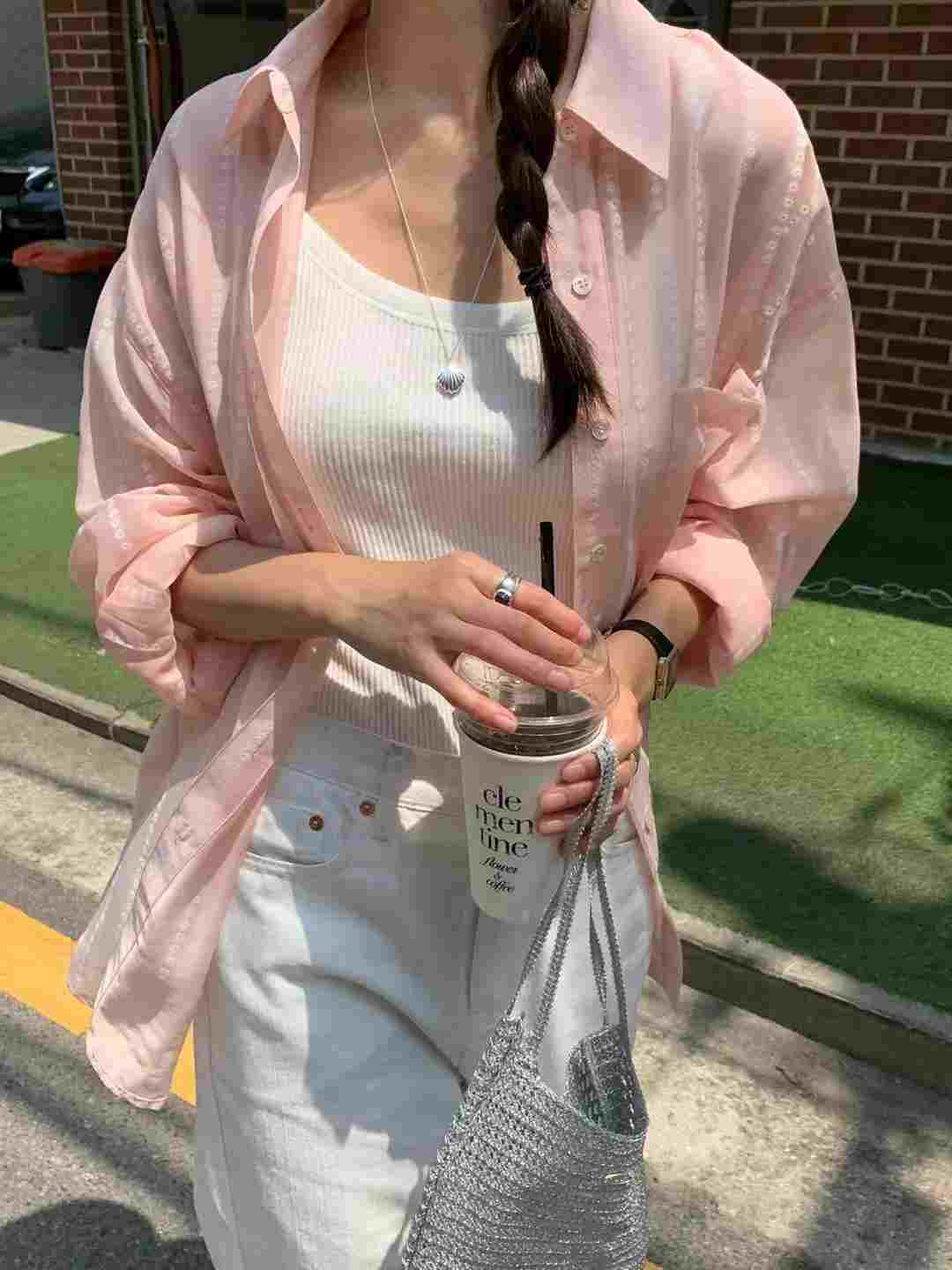 AREING東大門㊣實拍女裝新品人氣時尚職業真品25春夏襯衫蕾絲衫AREING襯衫/蕾絲衫