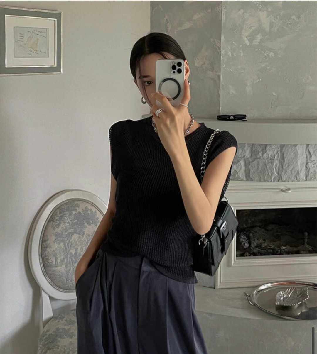 MOONGCHI韓國直郵㊣女裝新款25春夏職業真品時尚推薦針織衫MOONGCHI針織衫