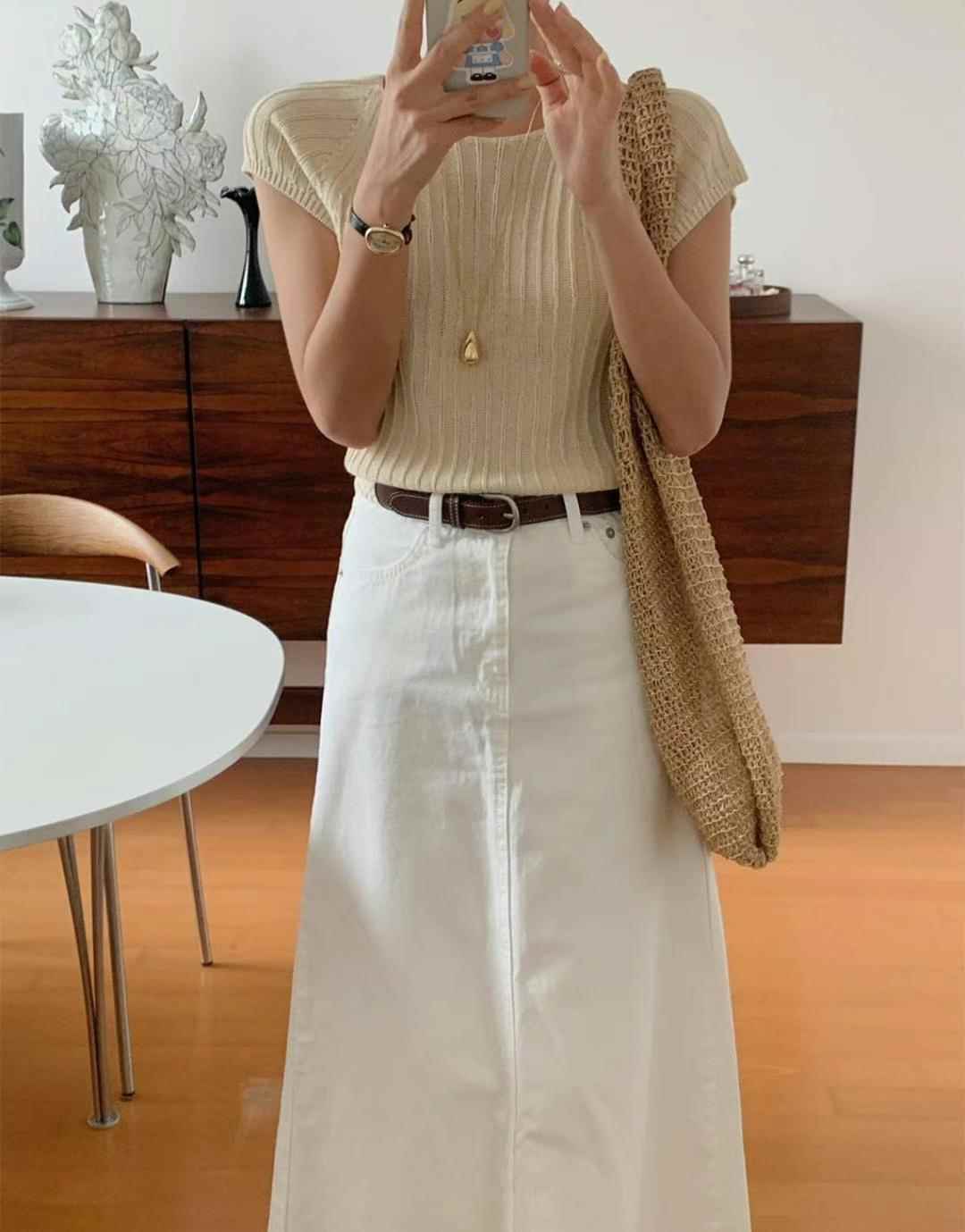 ASKMEAQUESTION韓國代購㊣女士新品熱賣25春夏人氣真品針織衫ASKMEAQUESTION針織衫