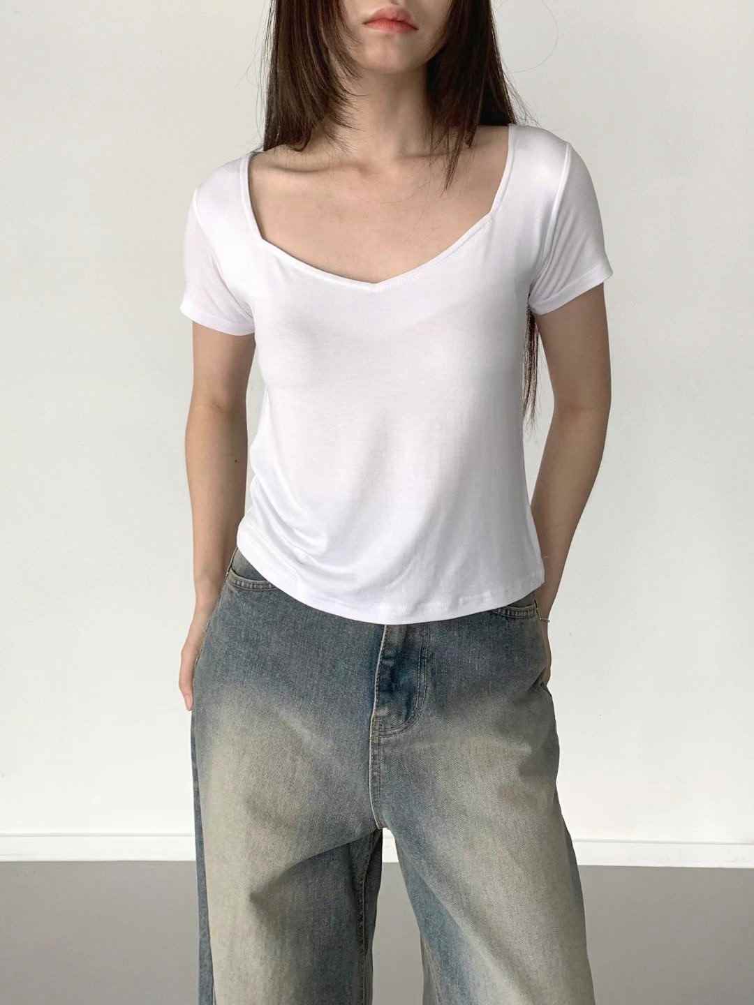 QUEENS MADE韓國代購㊣女士新品職業時尚人氣真品休閑熱賣T恤QUEENS MADET恤