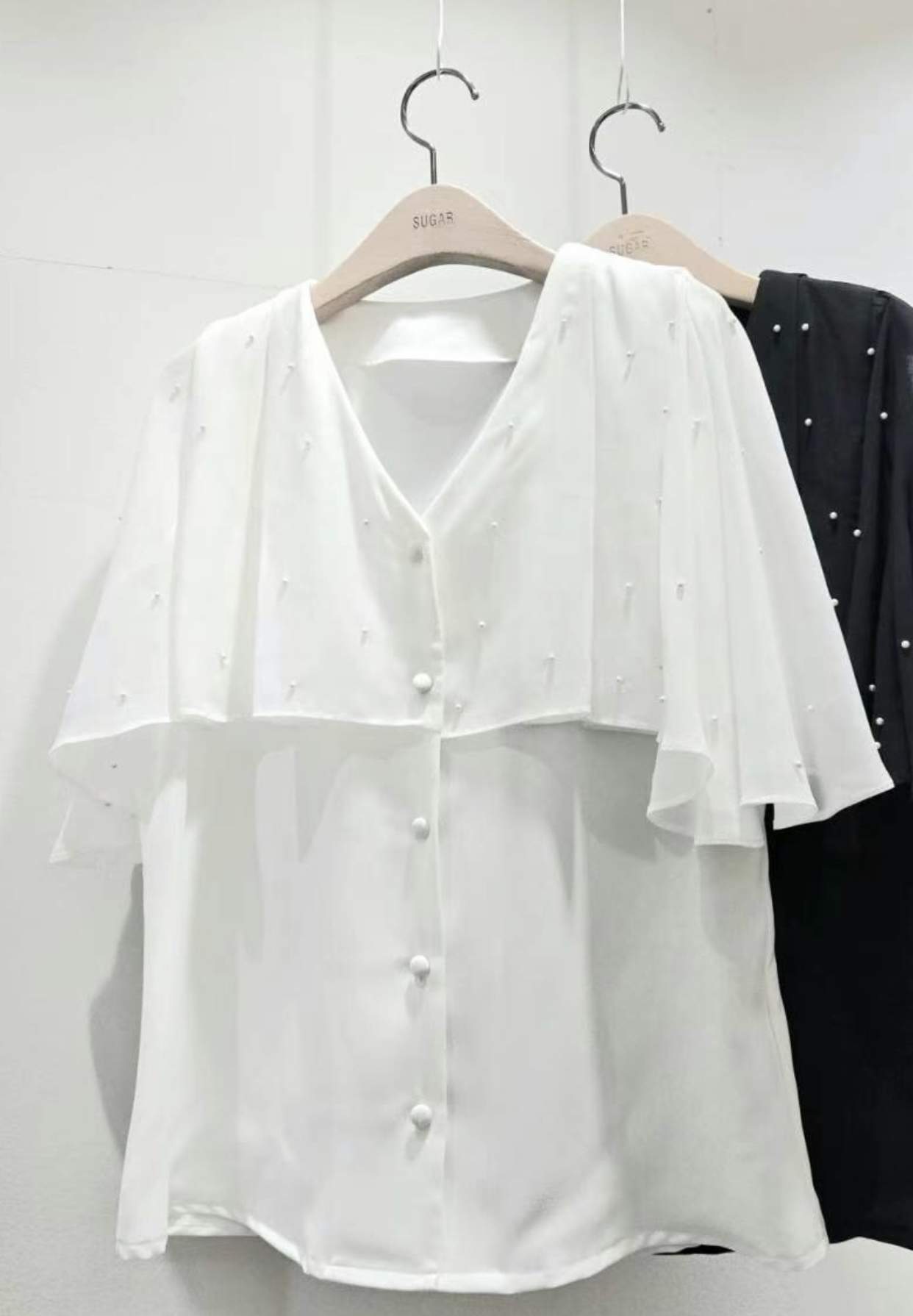 SUGAR-슈가-T東大門㊣直郵女士新品真品職業25春夏襯衫蕾絲衫SUGAR襯衫/蕾絲衫