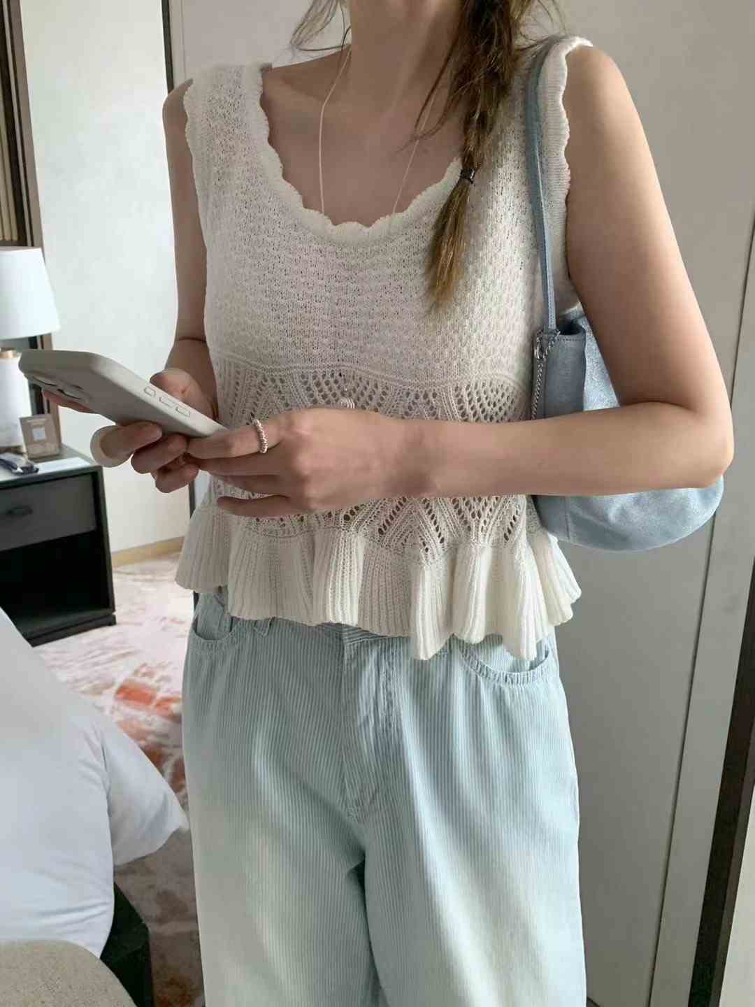 MELLOUNGE-멜라운지-T韓國直郵㊣女士新品熱賣休閑吊帶背心MELLOUNGE-T吊帶/背心