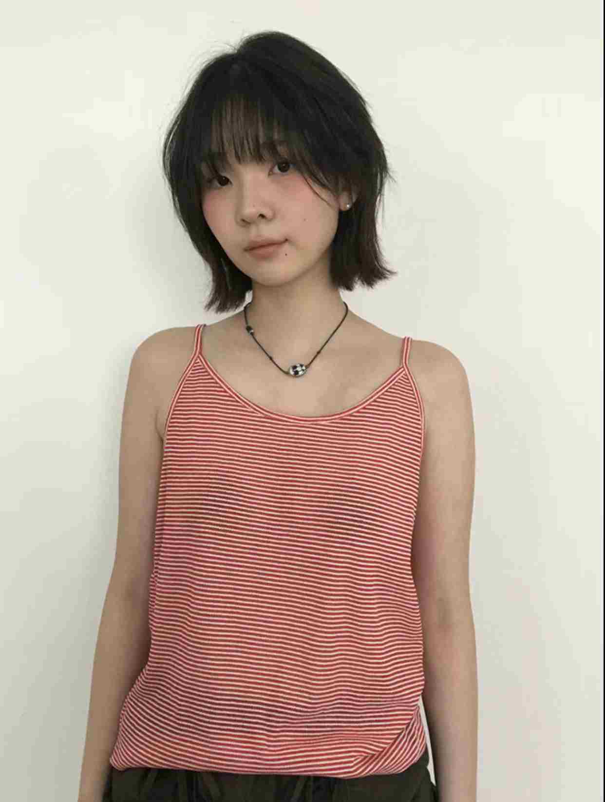 UNSANE東大門㊣直郵女士新款人氣時尚職業25春夏吊帶背心條紋UNSANE吊帶/背心