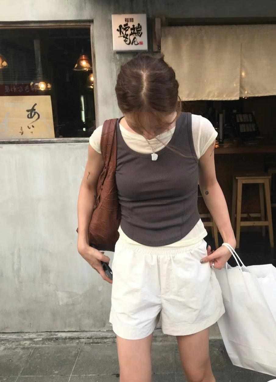 TREEAN-트리안-T東大門㊣實拍女裝新款推薦熱賣時尚吊帶背心TREEAN吊帶/背心
