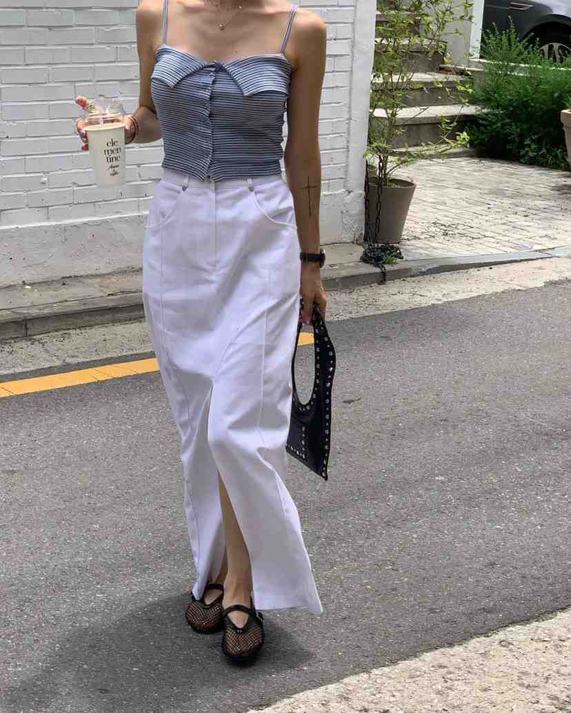 REVE CITE-L東大門㊣實拍女士新品人氣時尚休閑25春夏長裙REVE CITE長裙
