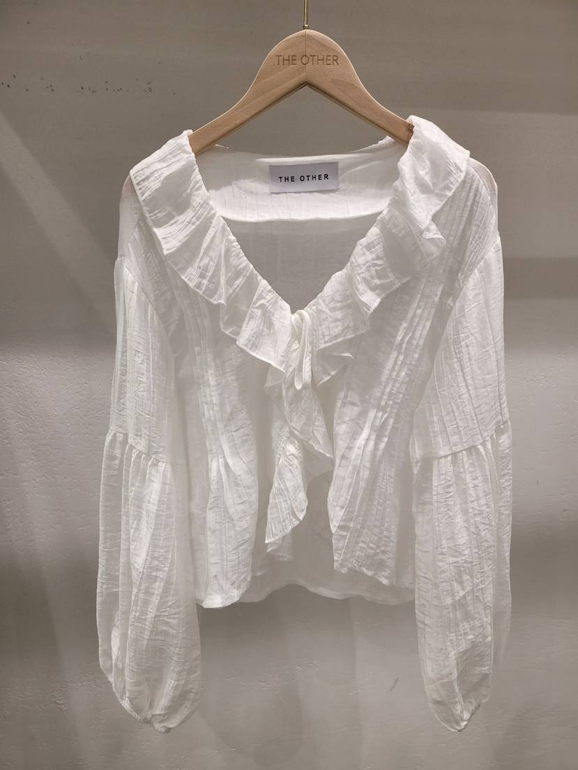 THE OTHER東大門㊣代購女士新品時尚熱賣襯衫蕾絲衫蝴蝶結THE OTHER襯衫/蕾絲衫