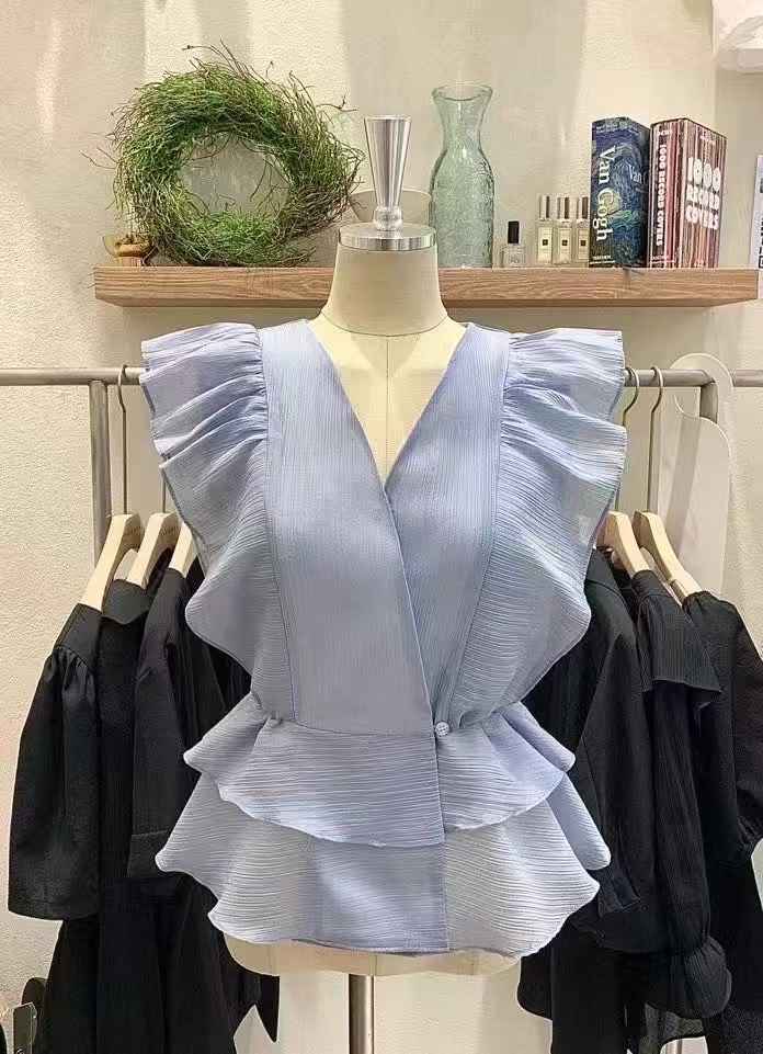 THE BARBARA東大門㊣實拍女士新款時尚休閑25春夏襯衫蕾絲衫THE BARBARA襯衫/蕾絲衫