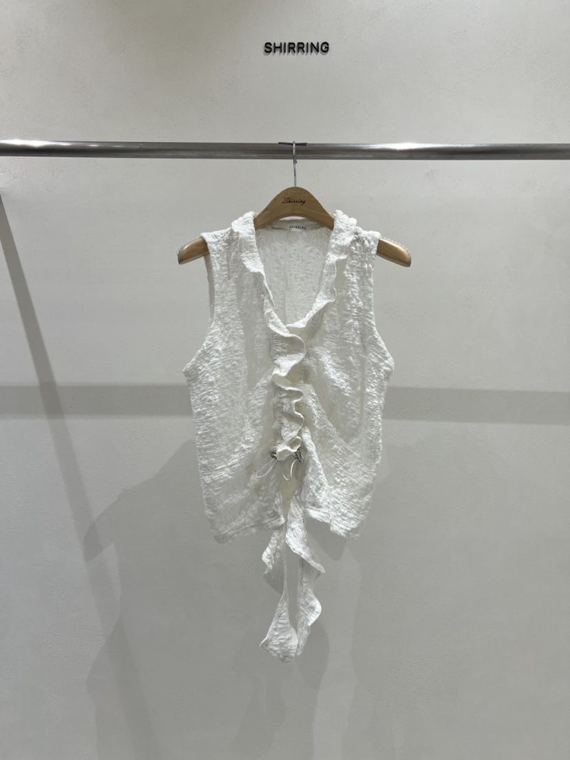SHIRRING韓國代購㊣女士新品25春夏人氣休閑推薦吊帶背心打折SHIRRING吊帶/背心