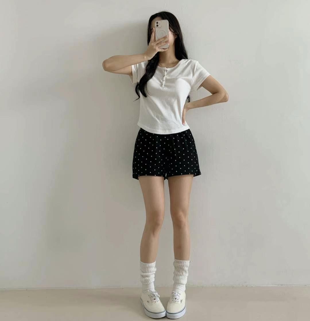 WOO SUNG韓國代購㊣女士新款熱賣25春夏職業人氣時尚推薦短褲WOO SUNG短褲