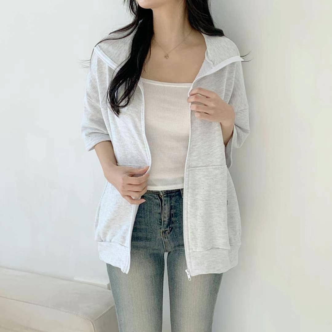 WOO SUNG韓國直郵㊣女裝新款25春夏時尚推薦休閑馬甲拉鏈柔軟WOO SUNG馬甲