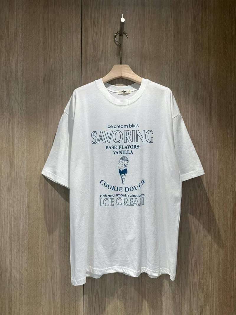 BUTTERING東大門㊣實拍女裝新款時尚25春夏推薦職業熱賣T恤ARLOWT恤