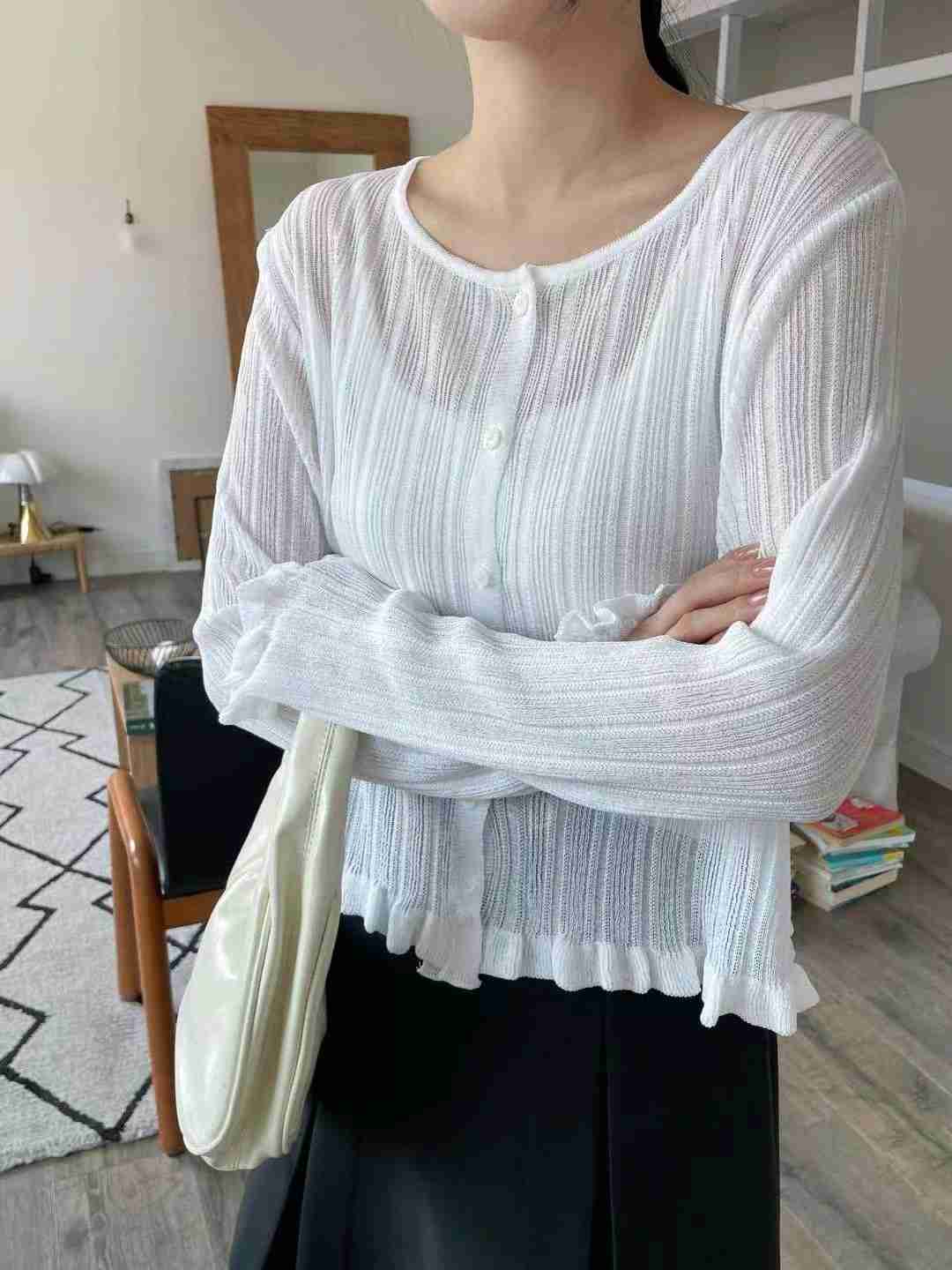 FOUND韓國代購㊣女裝新款熱賣時尚休閑25春夏推薦人氣針織衫FOUND針織衫