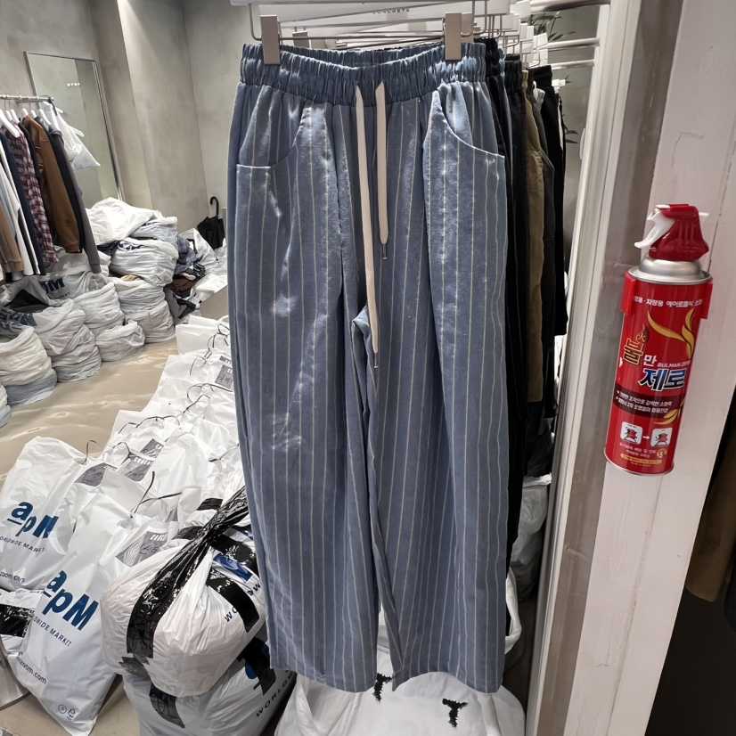 CONCRETE韓國代購㊣女裝新品25春夏人氣休閑職業休閑褲條紋BENK休閑褲
