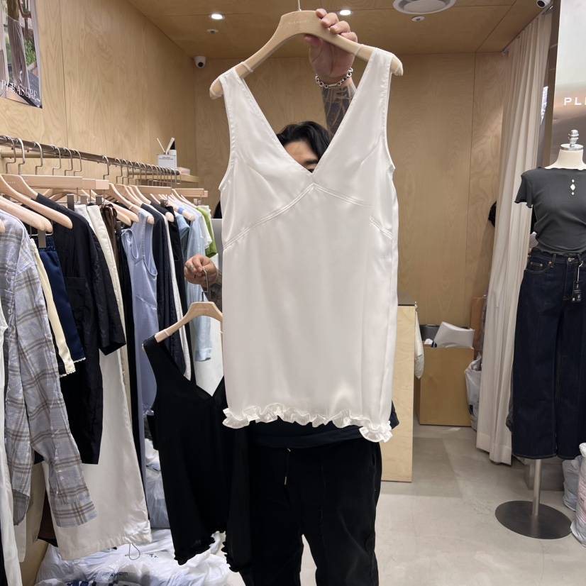 PLEASURE東大門㊣直郵女裝新款職業25春夏人氣熱賣吊帶背心PLEASURE吊帶/背心