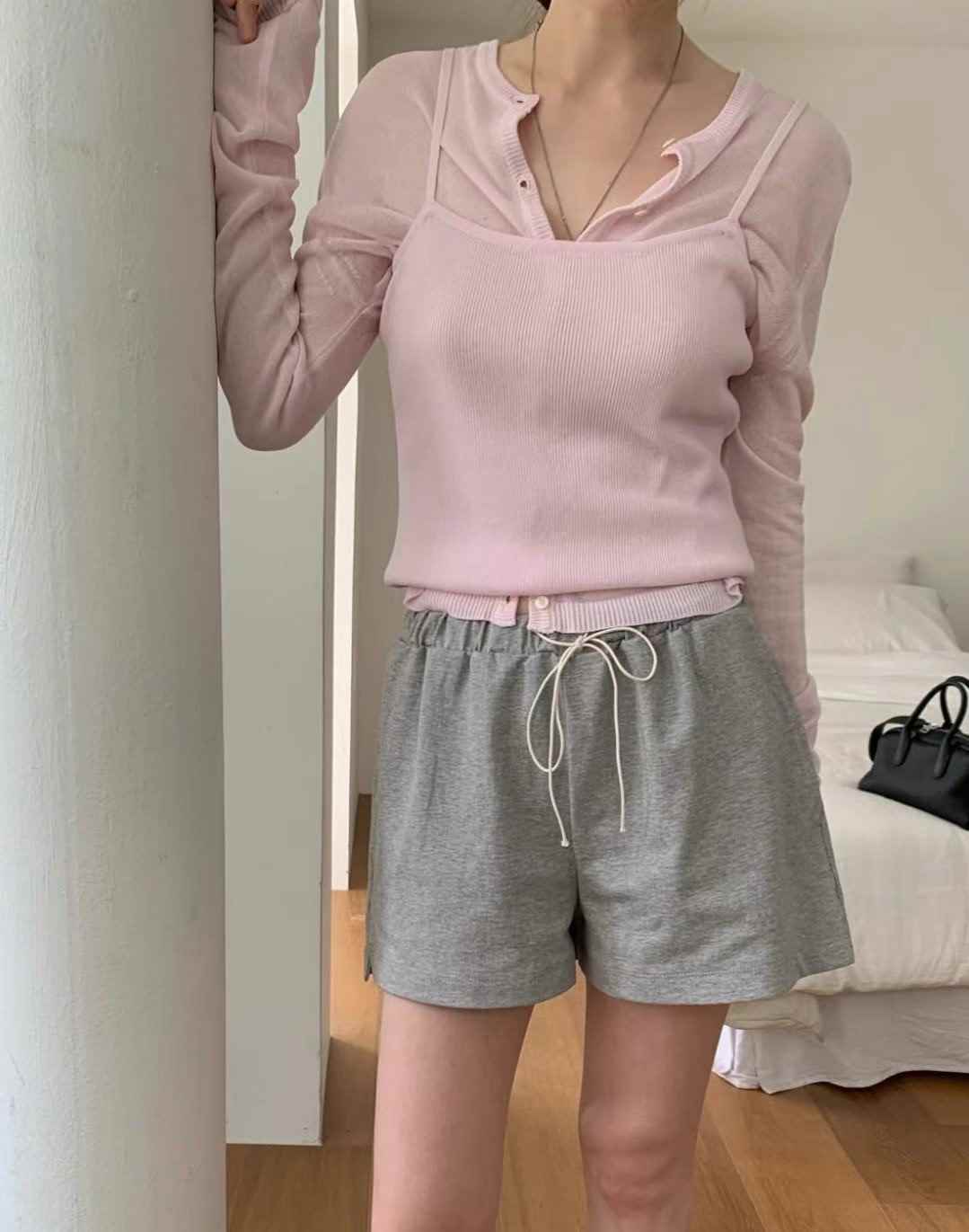 WEARRAW東大門㊣實拍女裝新款休閑熱賣時尚推薦套裝套裝透明WEARRAW套裝