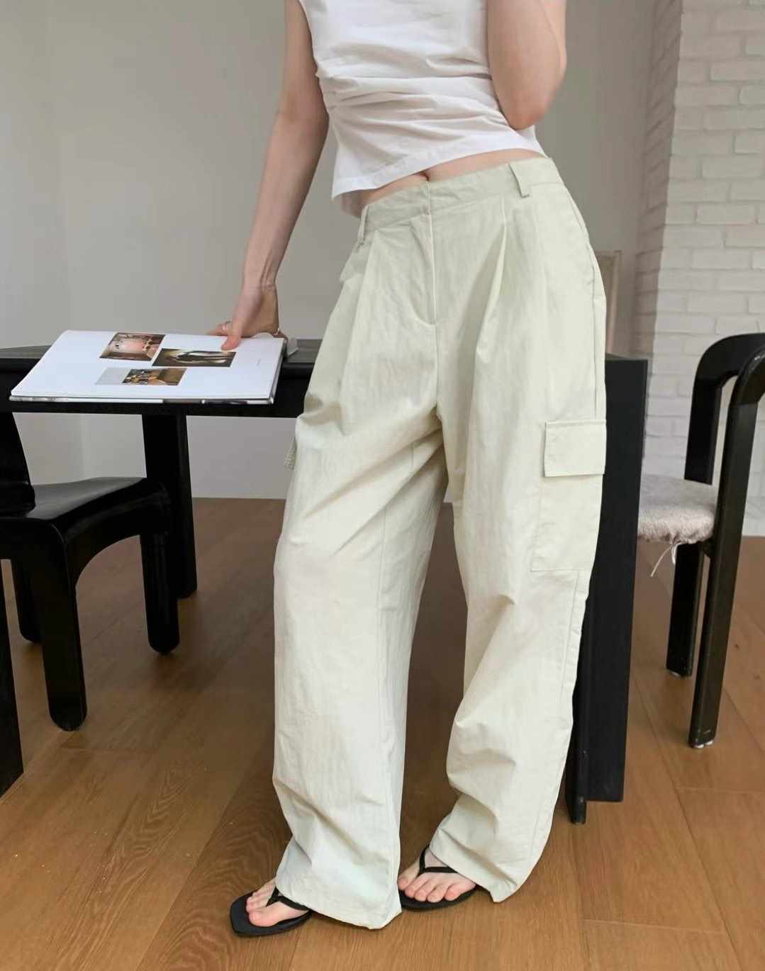 WEARRAW韓國直郵㊣女裝新品時尚25春夏推薦熱賣職業休閑褲尼龍WEARRAW休閑褲