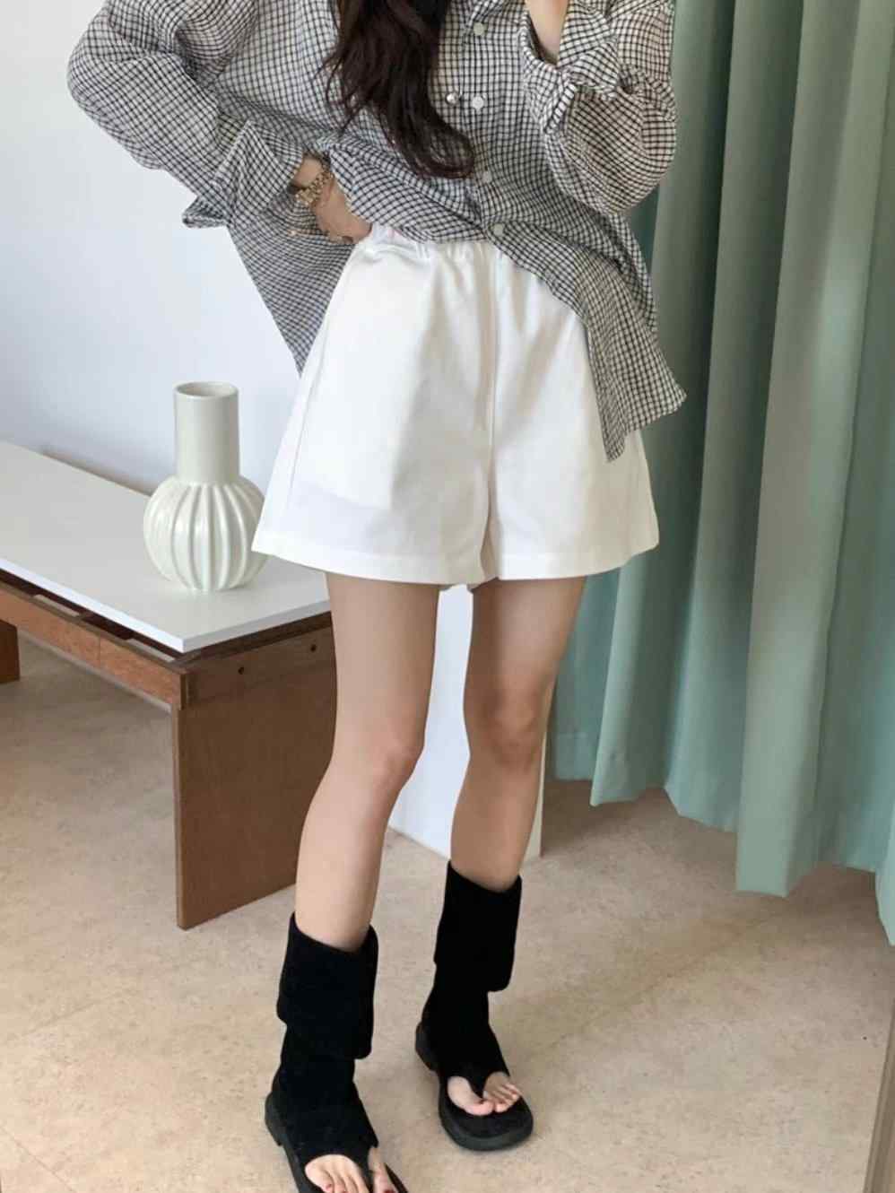 GLOSSY韓國直郵㊣女裝新款職業人氣真品25春夏時尚休閑短褲GLOSSY短褲