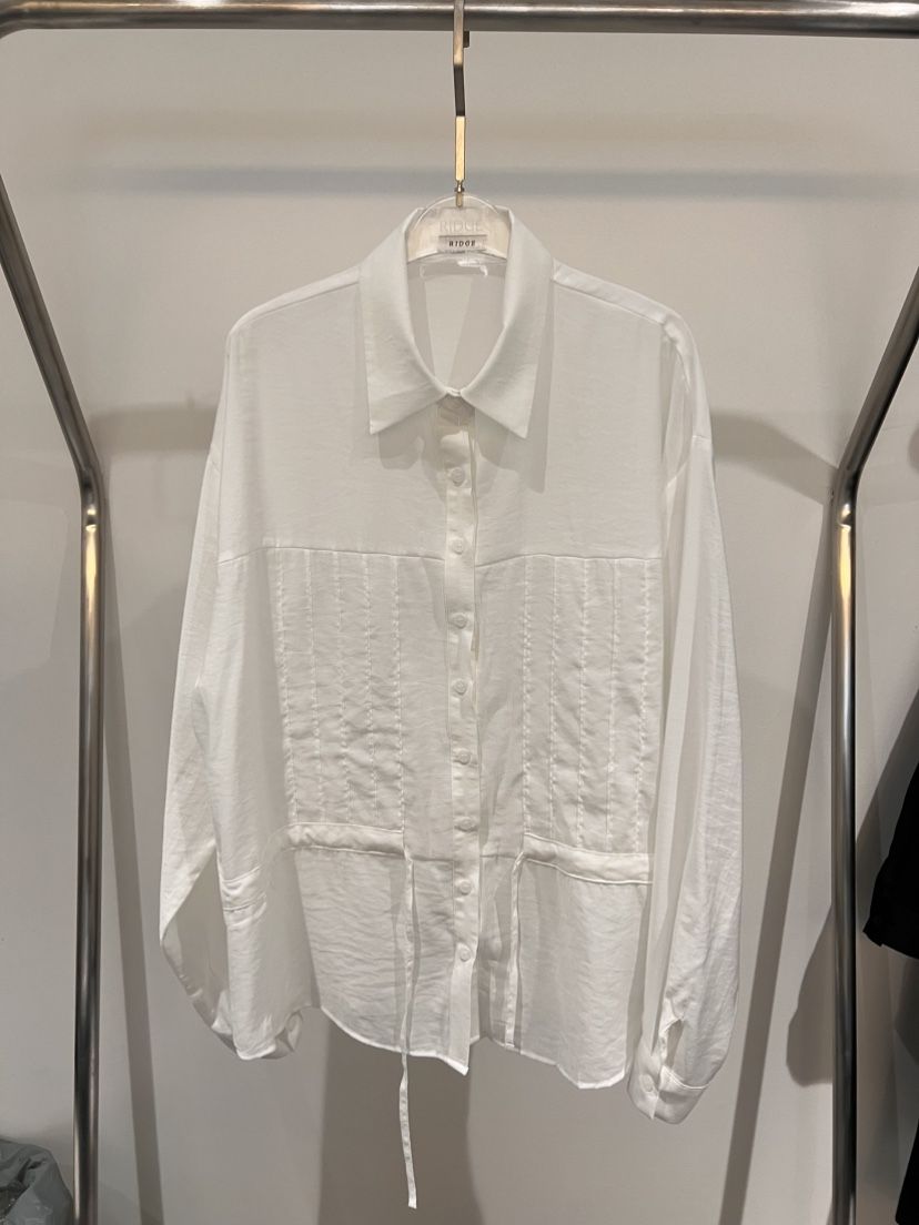 RIDGE-P韓國代購㊣女士新品25春夏休閑職業真品襯衫蕾絲衫RIDGE-P襯衫/蕾絲衫
