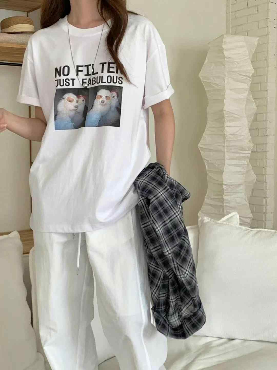 ONEMORETHING韓國代購㊣女裝新品時尚人氣職業推薦25春夏T恤ONEMORETHINGT恤