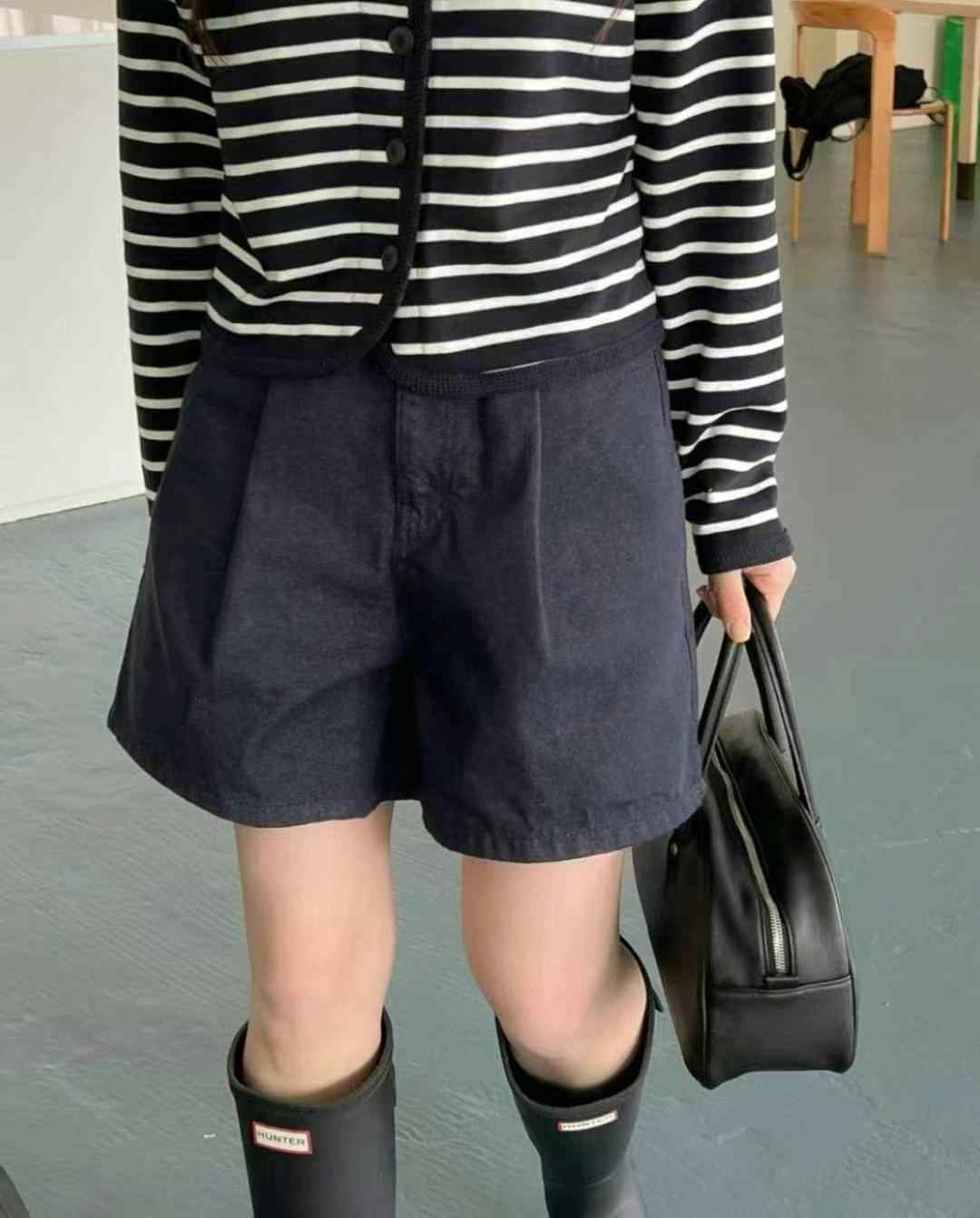 ONEMORETHING東大門㊣代購女裝新品休閑時尚職業短褲不含腰帶ONEMORETHING短褲