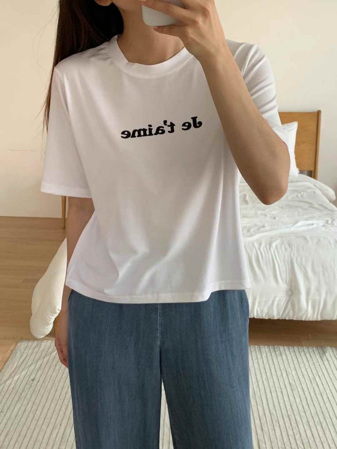 TDOUBLEJ東大門㊣直郵女士新品推薦時尚人氣25春夏熱賣真品T恤TDOUBLEJT恤