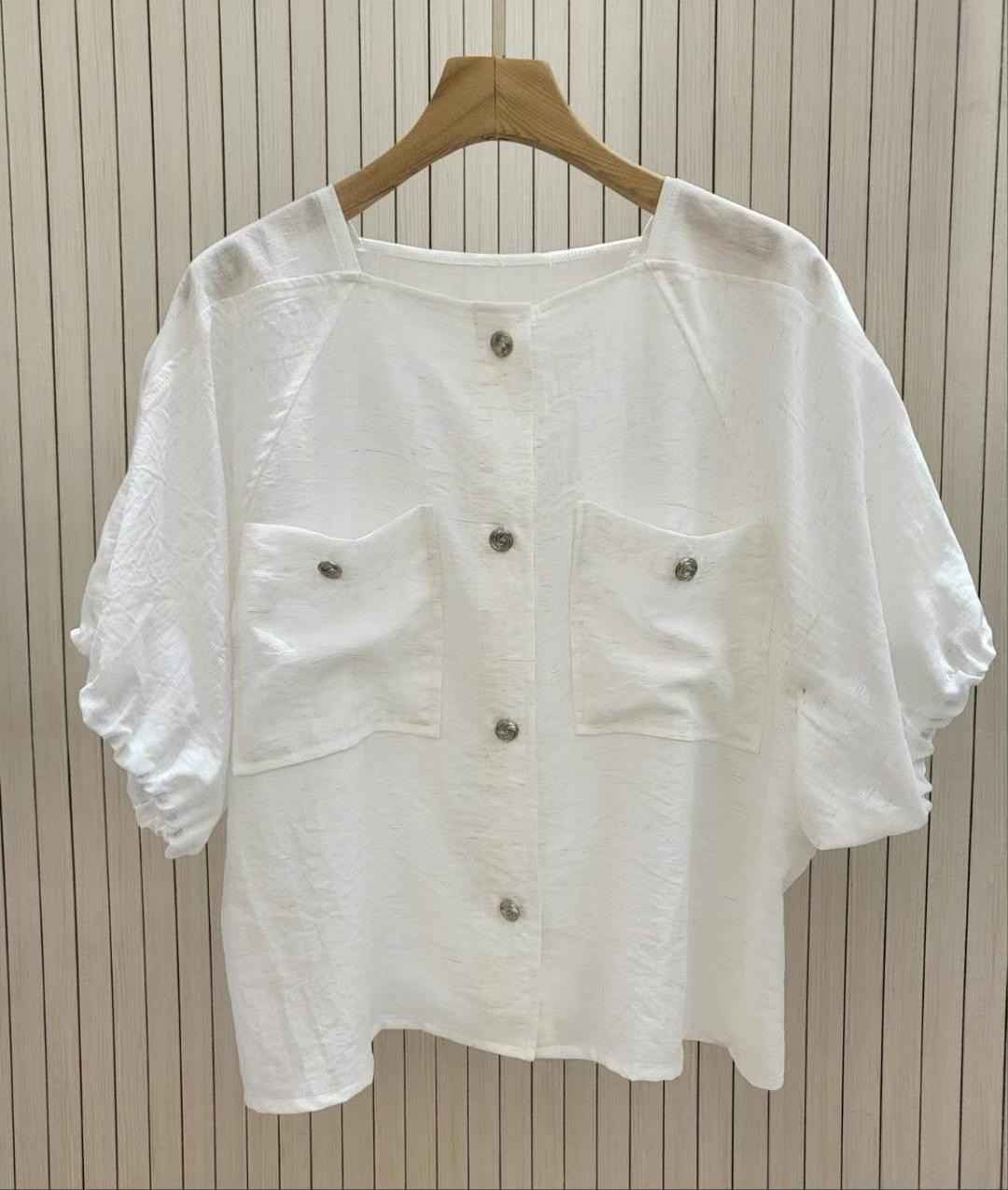 COCOS/ONE TOP韓國代購㊣女裝新品25春夏人氣職業襯衫蕾絲衫COCOS/ONE TOP襯衫/蕾絲衫